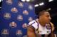 NEW ORLEANS, LA - JANUARY 06: Eric Reid #1 of the Louisiana State University Tigers talks to the media at the Mercedes-Benz Superdome on January 6, 2012 in New Orleans, Louisiana. LSU and Alabama will play in the BCS National Championship on January 9th. (Photo by Chris Graythen/Getty Images)