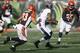 CINCINNATI, OH - DECEMBER 30: Jacoby Jones #12 of the Baltimore Ravens runs the football upfield during the game against the Cincinnati Bengals at Paul Brown Stadium on December 30, 2012 in Cincinnati, Ohio. (Photo by John Grieshop/Getty Images)