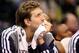 Dec 28, 2012; Dallas, TX, USA; Dallas Mavericks power forward Dirk Nowitzki (41) watches the game from the bench during the second half against the Denver Nuggets at the American Airlines Center. The Nuggets defeated the Mavericks 106-85. Mandatory Credit: Jerome Miron-USA TODAY Sports