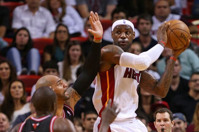 James scored four points on that trip down the court.