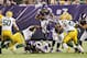 MINNEAPOLIS, MN - DECEMBER 30: Adrian Peterson #28 of the Minnesota Vikings runs against the Green Bay Packers on December 30, 2012 at Mall of America Field at the Hubert H. Humphrey Metrodome in Minneapolis, Minnesota. The Vikings defeated the Packers 37-34. (Photo by Andy Clayton King/Getty Images)