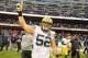 Dec 16, 2012; Chicago, IL, USA; Green Bay Packers outside linebacker Clay Matthews (52) reacts after the game against the Chicago Bears at Soldier Field. The Green Bay Packers defeat the Chicago Bears 21-13. Mandatory Credit: Mike DiNovo-USA TODAY Sports