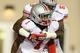 BLOOMINGTON, IN - OCTOBER 13: Bradley Roby #1 and Tommy Brown #55 of the Ohio State Buckeyes celebrate after Roby recovered a blocked punt for a touchdown during the game against the Indiana Hoosiers at Memorial Stadium on October 13, 2012 in Bloomington, Indiana. (Photo by Andy Lyons/Getty Images)