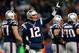 FOXBORO, MA - DECEMBER 30: Tom Brady #12 of the New England Patriots signals the yard line to his bench against the Miami Dolphins during the game at Gillette Stadium on December 30, 2012 in Foxboro, Massachusetts. (Photo by Jared Wickerham/Getty Images)