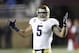 Nov 10, 2012; Boston, MA, USA; Notre Dame Fighting Irish linebacker Manti Te'o (5) reacts during the second half of a game against the Boston College Eagles at Alumni Stadium. Mandatory Credit: Mark L. Baer-USA TODAY Sports