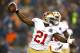FOXBORO, MA - DECEMBER 16: Running back Frank Gore #21 of the San Francisco 49ers celebrates after scoring a touchdown in the third quarter against the New England Patriots at Gillette Stadium on December 16, 2012 in Foxboro, Massachusetts. (Photo by Jared Wickerham/Getty Images)