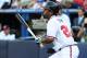 ATLANTA, GA - OCTOBER 5: Michael Bourn #24 of the Atlanta Braves hits against the St. Louis Cardinals during the National League Wild Card Game at Turner Field on October 5, 2012 in Atlanta, Georgia. (Photo by Scott Cunningham/Getty Images)