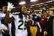 LANDOVER, MD - JANUARY 06: Richard Sherman #25 of the Seattle Seahawks celebrates their 24 to 14 win over the Washington Redskins in the NFC Wild Card Playoff Game at FedExField on January 6, 2013 in Landover, Maryland. (Photo by Al Bello/Getty Images)