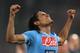 NAPLES, ITALY - JANUARY 06: Edinson Cavani of Napoli celebrates afetr scoring the opening goal during the Serie A match between SSC Napoli and AS Roma at Stadio San Paolo on January 6, 2013 in Naples, Italy. (Photo by Maurizio Lagana/Getty Images)