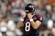 HOUSTON, TX - JANUARY 05: Matt Schaub #8 of the Houston Texans pulls down on his helmet against the Cincinnati Bengals during their AFC Wild Card Playoff Game at Reliant Stadium on January 5, 2013 in Houston, Texas. (Photo by Bob Levey/Getty Images)