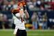 HOUSTON, TX - JANUARY 05: Andy Dalton #14 of the Cincinnati Bengals reacts against the Houston Texans during their AFC Wild Card Playoff Game at Reliant Stadium on January 5, 2013 in Houston, Texas. (Photo by Scott Halleran/Getty Images)