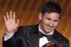 ZURICH, SWITZERLAND - JANUARY 07: Lionel Messi of Argentina receives the FIFA Ballon d'Or 2012 trophy on January 7, 2013 in Zurich, Switzerland. (Photo by Christof Koepsel/Getty Images)