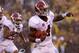 COLUMBIA, MO - OCTOBER 13: Running back T.J. Yeldon #4 of the Alabama Crimson Tide carries the ball upfield during the game against the Missouri Tigers at Faurot Field/Memorial Stadium on October 13, 2012 in Columbia, Missouri. (Photo by Jamie Squire/Getty Images)