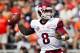 AUBURN, AL - OCTOBER 6: Tyler Wilson #8 of the Arkansas Razorbacks throws a pass against the Auburn Tigers at Jordan-Hare Stadium on October 6, 2012 in Auburn, Alabama. The Razorbacks defeated the Tigers 24-7. (Photo by Wesley Hitt/Getty Images)