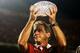 MIAMI GARDENS, FL - JANUARY 07: Head coach Nick Saban of the Alabama Crimson Tide celebrates with the trophy after defeating the Notre Dame Fighting Irish in the 2013 Discover BCS National Championship game at Sun Life Stadium on January 7, 2013 in Miami Gardens, Florida. Alabama won the game by a score of 42-14. (Photo by Streeter Lecka/Getty Images)