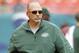 MIAMI GARDENS, FL - SEPTEMBER 23: Offensive coordinator Tony Sparano of the New York Jets looks on as the players warm up prior to the game against the Miami Dolphins on September 23, 2012 at Sun Life Stadium in Miami Gardens, Florida. (Photo by Joel Auerbach/Getty Images)
