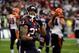 HOUSTON, TX - JANUARY 05: Arian Foster #23 of the Houston Texans reacts after he scored a 1-yard rushing touchdown in the third quarter against the Cincinnati Bengals during their AFC Wild Card Playoff Game at Reliant Stadium on January 5, 2013 in Houston, Texas. (Photo by Bob Levey/Getty Images)