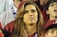 Jan 7, 2013; Miami, FL, USA; Katherine Webb (girlfriend of A.J. McCarron) celebrates after the 2013 BCS Championship game against the Notre Dame Fighting Irish at Sun Life Stadium. Alabama won 42-14. Mandatory Credit: Matt Cashore-USA TODAY Sports