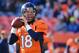 DENVER, CO - DECEMBER 30: Peyton Manning #18 of the Denver Broncos warms up prior to the game against the Kansas City Chiefs at Sports Authority Field at Mile High on December 30, 2012 in Denver, Colorado. (Photo by Garrett W. Ellwood/Getty Images)