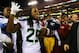 LANDOVER, MD - JANUARY 06: Richard Sherman #25 of the Seattle Seahawks celebrates their 24 to 14 win over the Washington Redskins in the NFC Wild Card Playoff Game at FedExField on January 6, 2013 in Landover, Maryland. (Photo by Al Bello/Getty Images)