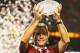 MIAMI GARDENS, FL - JANUARY 07: Head coach Nick Saban of the Alabama Crimson Tide celebrates with the trophy after defeating the Notre Dame Fighting Irish in the 2013 Discover BCS National Championship game at Sun Life Stadium on January 7, 2013 in Miami Gardens, Florida. Alabama won the game by a score of 42-14. (Photo by Streeter Lecka/Getty Images)