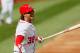 WASHINGTON, DC - OCTOBER 10: Michael Morse #38 of the Washington Nationals reacts after striking out against the St. Louis Cardinals during Game Three of the National League Division Series at Nationals Park on October 10, 2012 in Washington, DC. (Photo by Rob Carr/Getty Images)