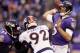 BALTIMORE, MD - DECEMBER 16: Quarterback Joe Flacco #5 of the Baltimore Ravens gets off a pass while tackle Michael Oher #74 blocks defensive end Elvis Dumervil #92 of the Denver Broncos during the second half at M&T Bank Stadium on December 16, 2012 in Baltimore, Maryland. (Photo by Rob Carr/Getty Images)