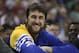 October 17, 2012; Sacramento, CA, USA; Golden State Warriors center Andrew Bogut (12) on the bench against the Sacramento Kings during the second quarter at Sleep Train Arena. Mandatory Credit: Kelley L Cox-USA TODAY Sports