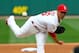 Oct 17, 2012; St. Louis, MO, USA; St. Louis Cardinals starting pitcher Kyle Lohse (26) throws to a San Francisco Giants batter during the first inning of game three of the 2012 NLCS at Busch Stadium. Mandatory Credit: Dilip Vishwanat/Pool Photo via USA TODAY Sports