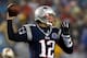 FOXBORO, MA - DECEMBER 16: Quarterback Tom Brady #12 of the New England Patriots looks to throw the ball agianst the San Francisco 49ers at Gillette Stadium on December 16, 2012 in Foxboro, Massachusetts. (Photo by Jared Wickerham/Getty Images)