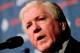 MONTREAL, CANADA - MARCH 3: Toronto Maple Leafs General Manager Brian Burke speaks to the media during a press conference to introduce new head coach Randy Carlyle at the Bell Centre on March 3, 2012 in Montreal, Quebec, Canada. (Photo by Richard Wolowicz/Getty Images)