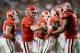 ATLANTA, GA - DECEMBER 01: Quarterback Aaron Murray #11 of the Georgia Bulldogs celebrates with running back Todd Gurley #3 after Gurley rushed for a fourth quarter touchdown against the Alabama Crimson Tide during the SEC Championship Game at the Georgia Dome on December 1, 2012 in Atlanta, Georgia. (Photo by Kevin C. Cox/Getty Images)