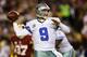 LANDOVER, MD - DECEMBER 30: Tony Romo #9 of the Dallas Cowboys drops back to pass during their game against the Washington Redskins at FedExField on December 30, 2012 in Landover, Maryland. (Photo by Rob Carr/Getty Images)