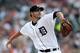 DETROIT, MI - JULY 16: Rick Porcello #48 of the Detroit Tigers pitches in the second inning during the game against the Los Angeles Angels of Anaheim at Comerica Park on July 16, 2012 in Detroit, Michigan. (Photo by Leon Halip/Getty Images)