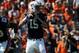 Clint Moseley looks downfield against Arkansas. Photo credit: Todd Van Emst / Auburn Athletics