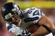 LANDOVER, MD - JANUARY 06: Zach Miller #86 of the Seattle Seahawks tries to break the tackle of Lorenzo Alexander #97 of the Washington Redskins during the NFC Wild Card Playoff Game at FedExField on January 6, 2013 in Landover, Maryland. (Photo by Win McNamee/Getty Images)