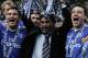 Frank Lampard, Jose Mourinho and John Terry celebrate winning the Premier League in 2005