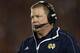LOS ANGELES, CA - NOVEMBER 24: Notre Dame Fighting Irish head coach Brian Kelly looks on during the game against the USC Trojans at Los Angeles Memorial Coliseum on November 24, 2012 in Los Angeles, California. (Photo by Jeff Gross/Getty Images)