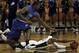 Upstate's Torrey Craig dives for a loose ball against Florida Gulf Coast in the quarterfinals of the 2012 General Shale Brick Atlantic Sun Basketball Tournament in Macon, Ga.