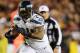 LANDOVER, MD - JANUARY 06: Marshawn Lynch #24 of the Seattle Seahawks carries the ball against the Washington Redskins during the NFC Wild Card Playoff Game at FedExField on January 6, 2013 in Landover, Maryland. (Photo by Patrick McDermott/Getty Images)