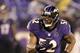 September 27, 2012; Baltimore, MD, USA; Baltimore Ravens linebacker Ray Lewis (52) in action against the Cleveland Browns at M&T Bank Stadium. Ravens beat the Browns 23-16. Mandatory Credit: Mitch Stringer-USA TODAY Sports