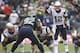 SEATTLE, WA - OCTOBER 14: Tom Brady #12 of the New England Patriots calls a play at the line of scrimmage during a game against the Seattle Seahawks at CenturyLink Field on October 14, 2012 in Seattle, Washington. The Seahawks beat the Patriots 24-23. (Photo by Stephen Brashear/Getty Images)