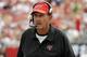 TAMPA, FL - DECEMBER 30: Defensive coordinator Monte Kiffin of the Tampa Bay Buccaneers watches play against the Carolina Panthers at Raymond James Stadium on December 30, 2007 in Tampa, Florida. The Panthers won 31 - 23. (Photo by Al Messerschmidt/Getty Images)