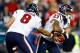 FOXBORO, MA - DECEMBER 10: Quarterback Matt Schaub #8 of the Houston Texans hands the ball off to running back Arian Foster #23 in the first half against the New England Patriots at Gillette Stadium on December 10, 2012 in Foxboro, Massachusetts. (Photo by Jared Wickerham/Getty Images)