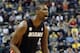 Jan 8, 2013; Indianapolis, IN, USA; Miami Heat center Chris Bosh (1) sets up the offense against the Indiana Pacers during the first half at Bankers Life Fieldhouse. The Pacers won 87-77. Mandatory Credit: Pat Lovell-USA TODAY Sports