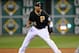 PITTSBURGH, PA - SEPTEMBER 18: Jose Tabata #31 of the Pittsburgh Pirates leads of first base during the game against the Milwaukee Brewers on September 18, 2012 at PNC Park in Pittsburgh, Pennsylvania. (Photo by Joe Sargent/Getty Images)