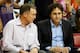 LAS VEGAS - OCTOBER 13: UNLV head basketball coach Lon Kruger (L) talks with Palms Casino Resort President George Maloof during a preseason game between the Sacramento Kings and the Los Angeles Lakers at the Thomas & Mack Center October 13, 2010 in Las Vegas, Nevada. The Lakers won 98-95. NOTE TO USER: User expressly acknowledges and agrees that, by downloading and/or using this Photograph, user is consenting to the terms and conditions of the Getty Images License Agreement. (Photo by Ethan Miller/Getty Images)