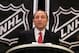 January 9, 2013; New York, NY, USA; National Hockey League commissioner Gary Bettman addresses the National Hockey League lockout during a press conference at the Westin New York in Times Square. Mandatory Credit: Brad Penner-USA TODAY Sports