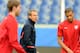 GENOA, ITALY - FEBRUARY 28: USA head coach Jurgen Klinsmann watches players during a training session ahead of their international friendly against Italy at Luigi Ferraris Stadium on February 28, 2012 in Genoa, Italy. (Photo by Claudio Villa/Getty Images)