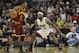 Feb 17, 2012; Cleveland, OH, USA; Cleveland Cavaliers point guard Kyrie Irving (2) dribbles the ball against Miami Heat small forward LeBron James (6) in the third quarter at Quicken Loans Arena. Mandatory Credit: David Richard-USA TODAY Sports
